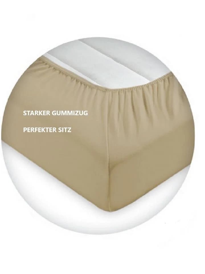 EXKLUSIV HEIMTEXTIL Spannbettlaken Microfaser Grün Rundumgummizug - Bild 4