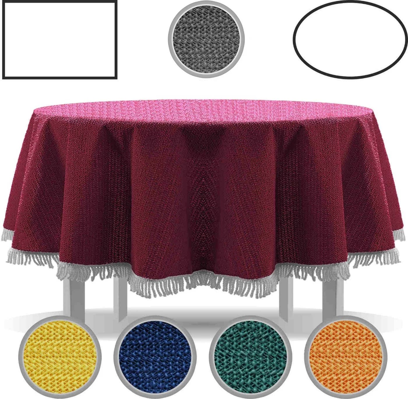 EXKLUSIV HEIMTEXTIL Gartentischdecke Classic Rund Orange - Bild 3