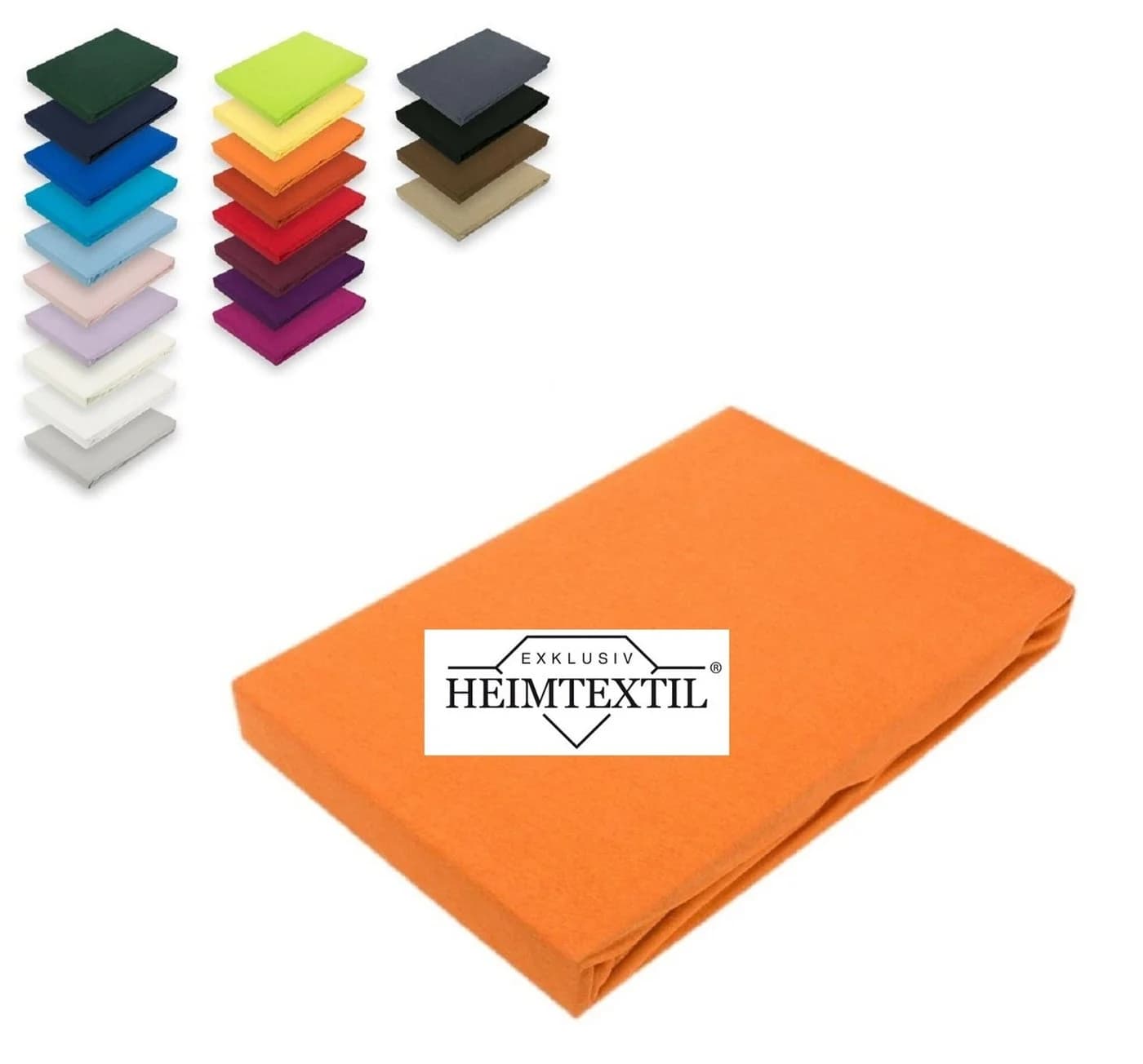 EXKLUSIV HEIMTEXTIL Spannbettlaken Jersey Terrakotta Rundumgummizug
