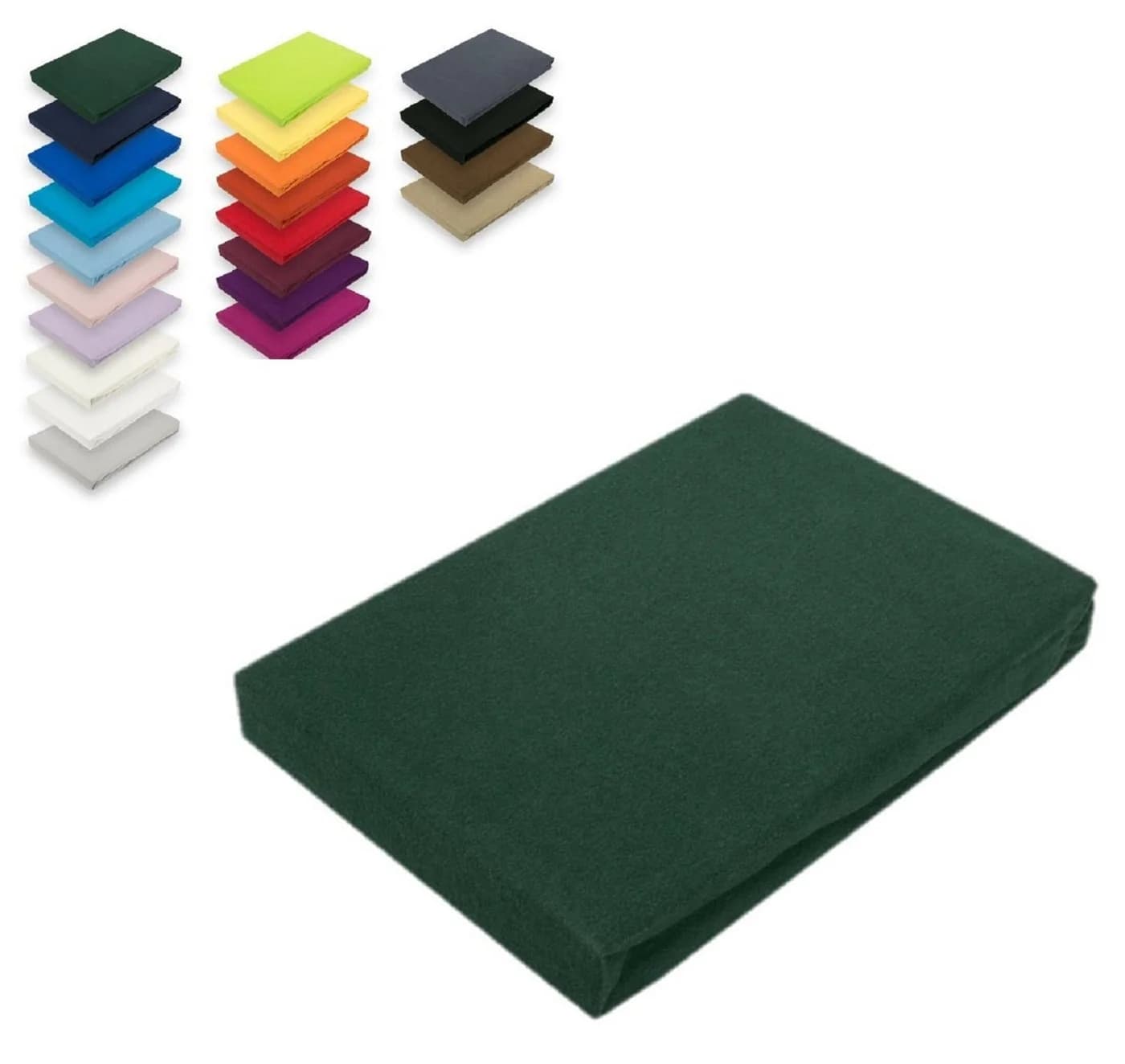 EXKLUSIV HEIMTEXTIL Spannbettlaken Jersey Rundumgummizug Grün - Bild 2