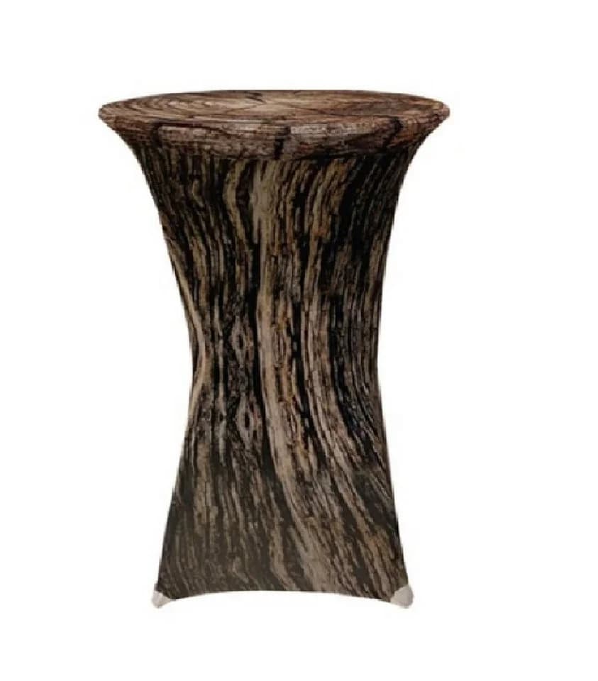 EXKLUSIV HEIMTEXTIL Stehtischhusse Stretch Motiv Baumstamm - Bild 2