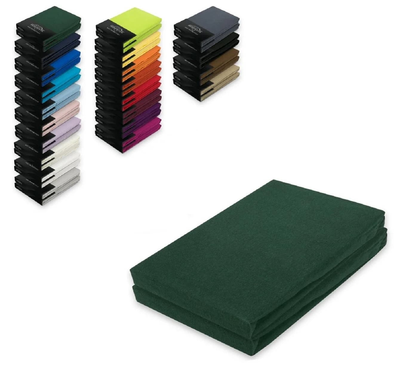 EXKLUSIV HEIMTEXTIL Spannbettlaken Jersey Doppelpack Grün - Bild 2