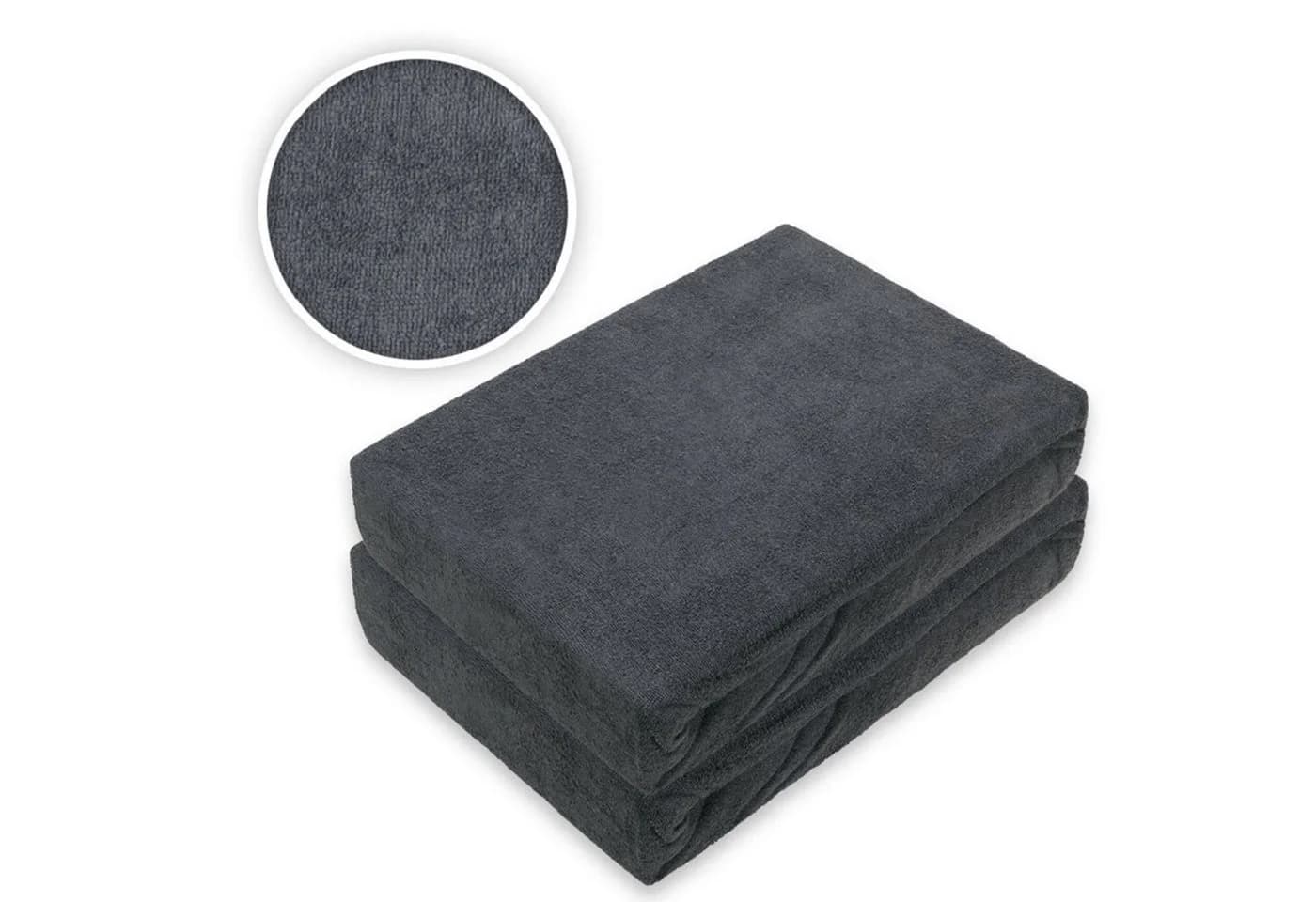 EXKLUSIV HEIMTEXTIL Spannbettlaken Doppelpack Frottee Anthrazit - Bild 3