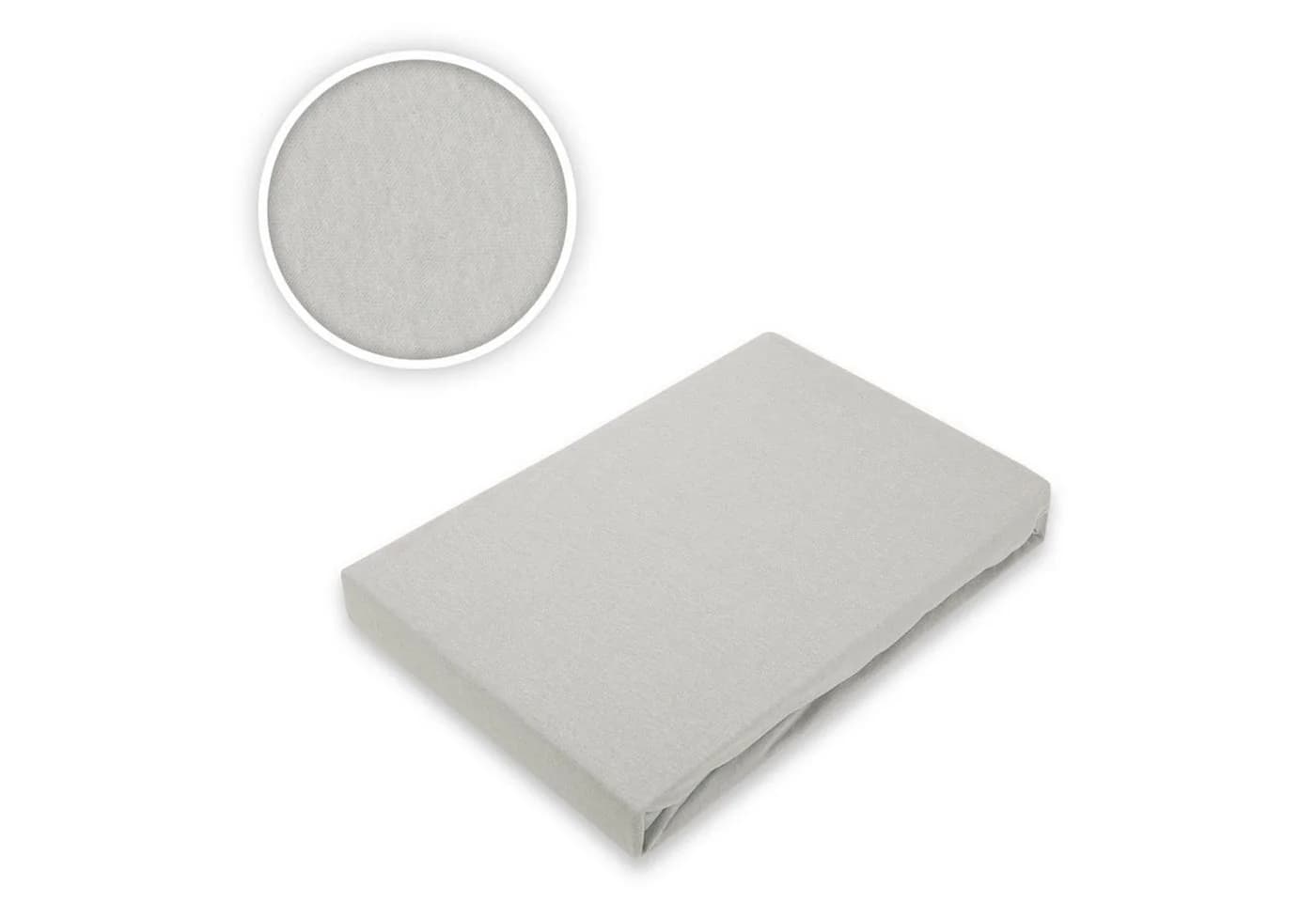 EXKLUSIV HEIMTEXTIL Spannbettlaken Microfaser Silber