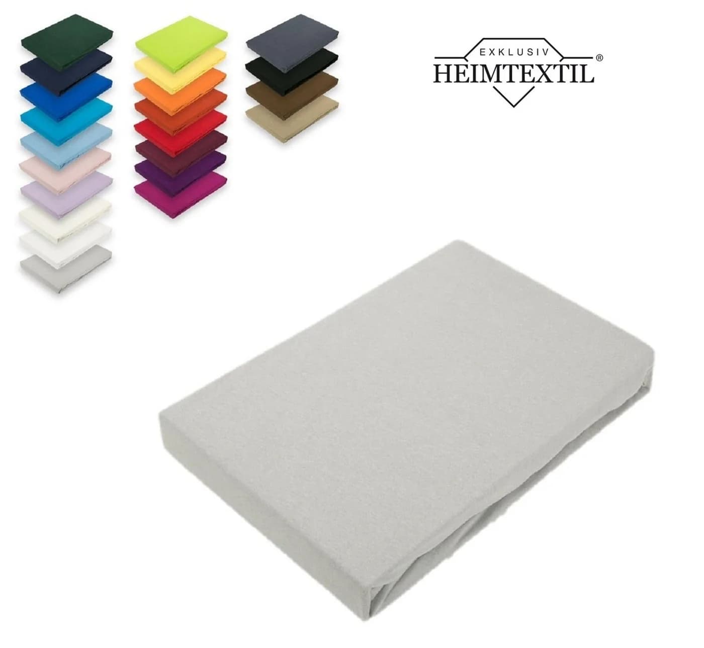 EXKLUSIV HEIMTEXTIL Spannbettlaken Microfaser Silber - Bild 2