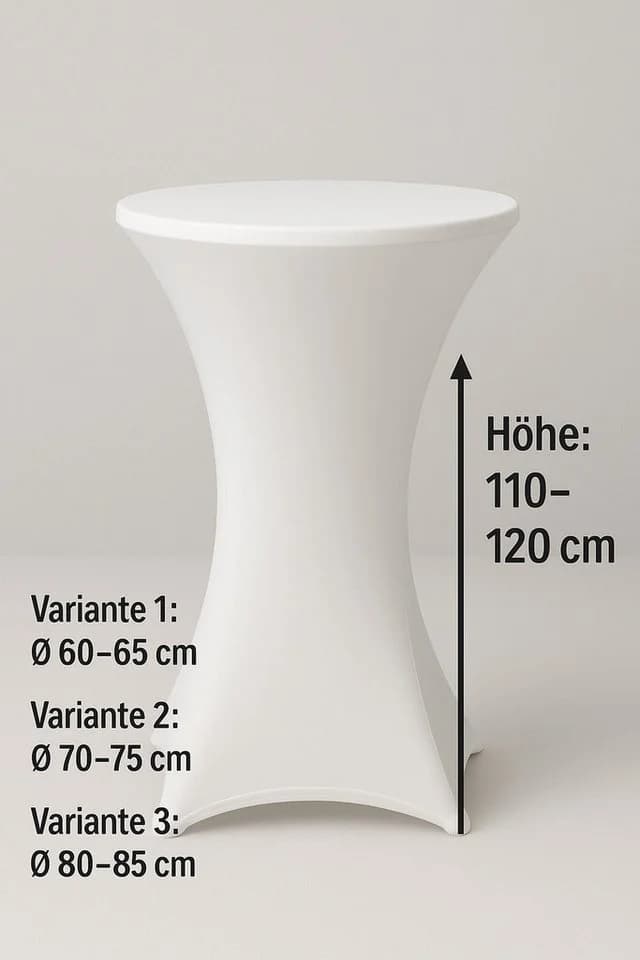 EXKLUSIV HEIMTEXTIL Stehtischhusse Stretch Anthrazit 110-120 cm