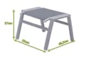 OUTFLEXX Gartenlounge-Hocker Silber Grau Aluminium Bild 4