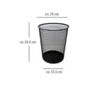 Riyashop Mülleimer Papierkorb 19l Drahteimer Schwarz Bild 3