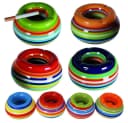 Riyashop Windaschenbecher Keramik Bunt Streifen mit Deckel Bild 1