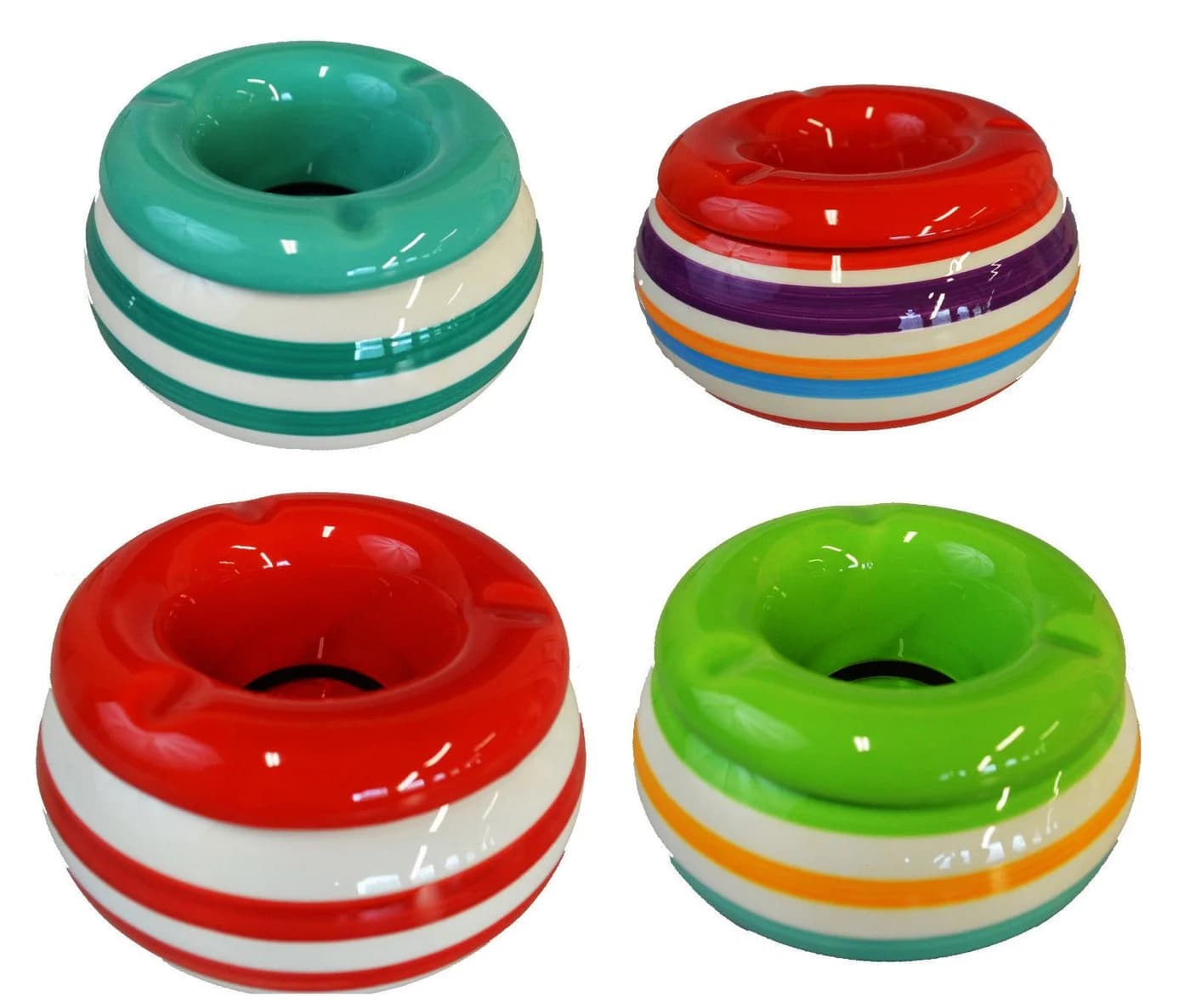 Riyashop Windaschenbecher Keramik Bunt mit Deckel - Bild 2