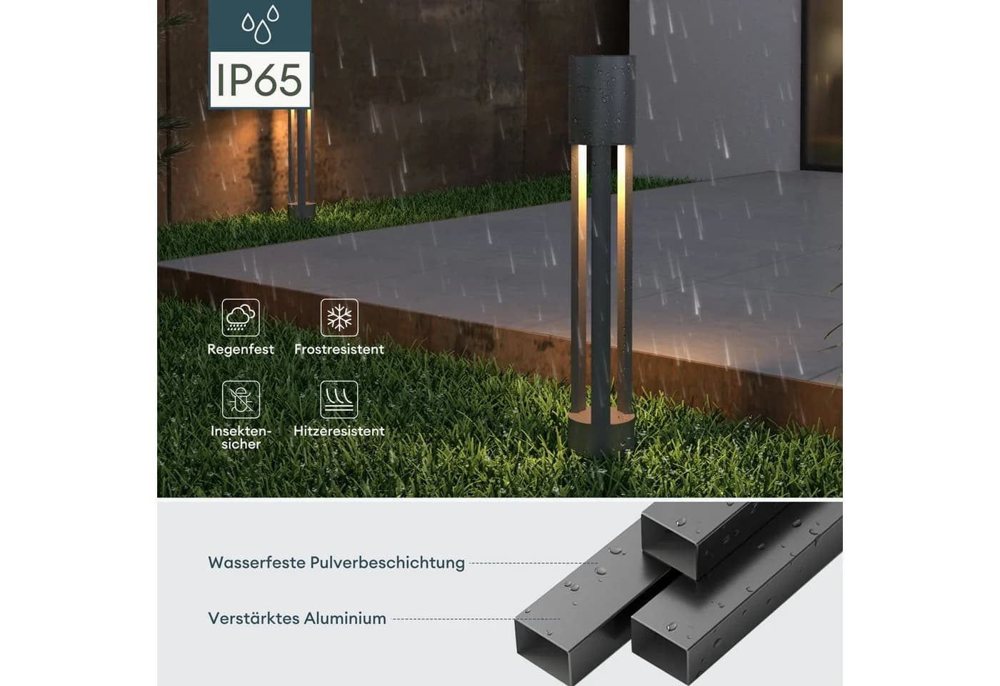 Mai & Mai LED Außen-Stehlampe IP65 Gartenleuchte 10W 3000K - Bild 5