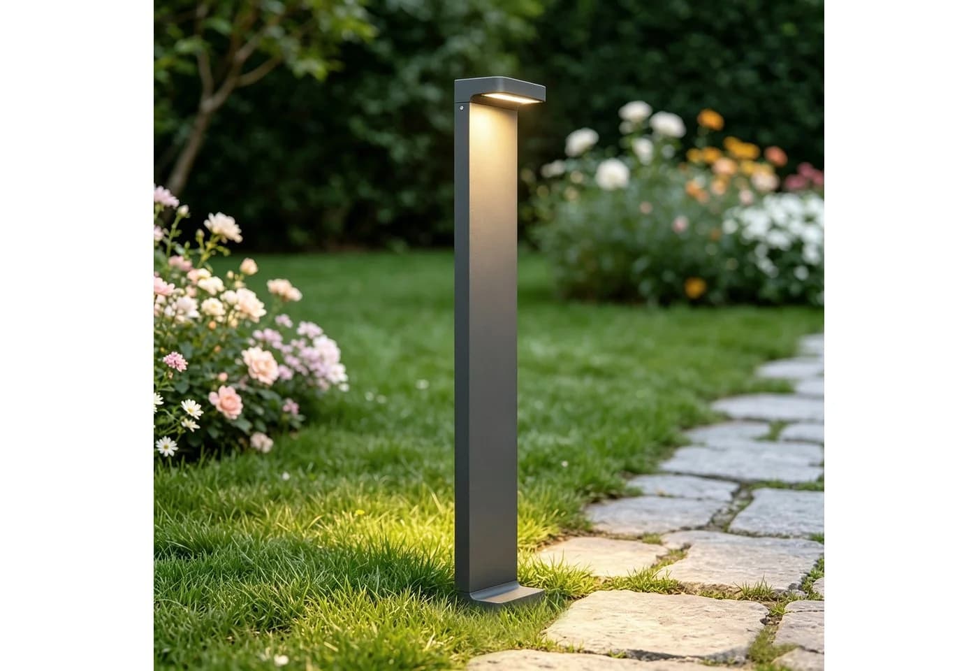 Mai & Mai LED Außen-Stehlampe Grau IP65 Wegeleuchte 6W - Bild 2