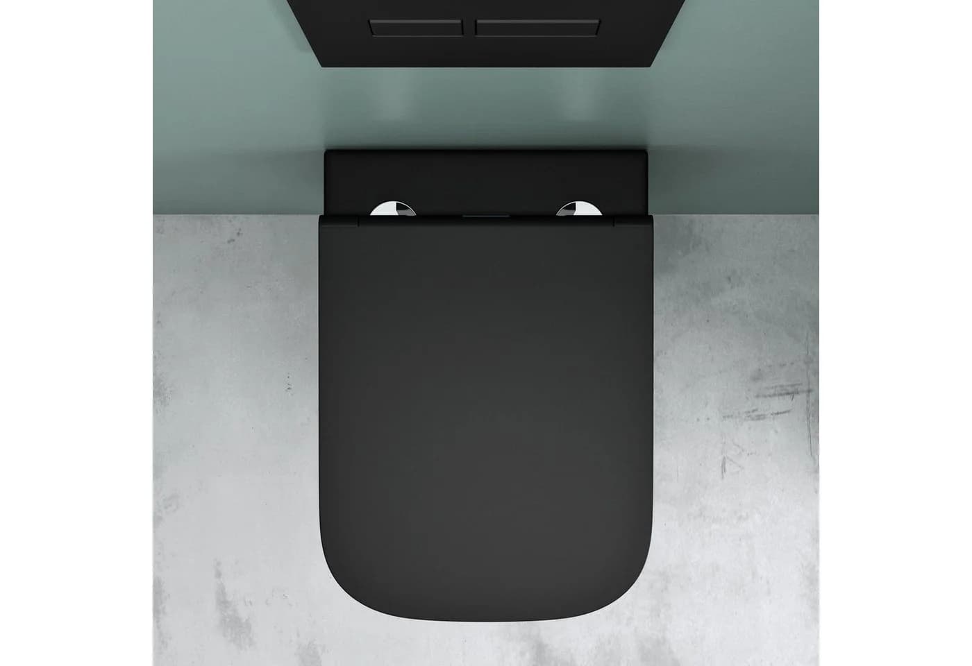 Mai & Mai Hänge-WC spülrandlos mit Softclose-Sitz Schwarz - Bild 5