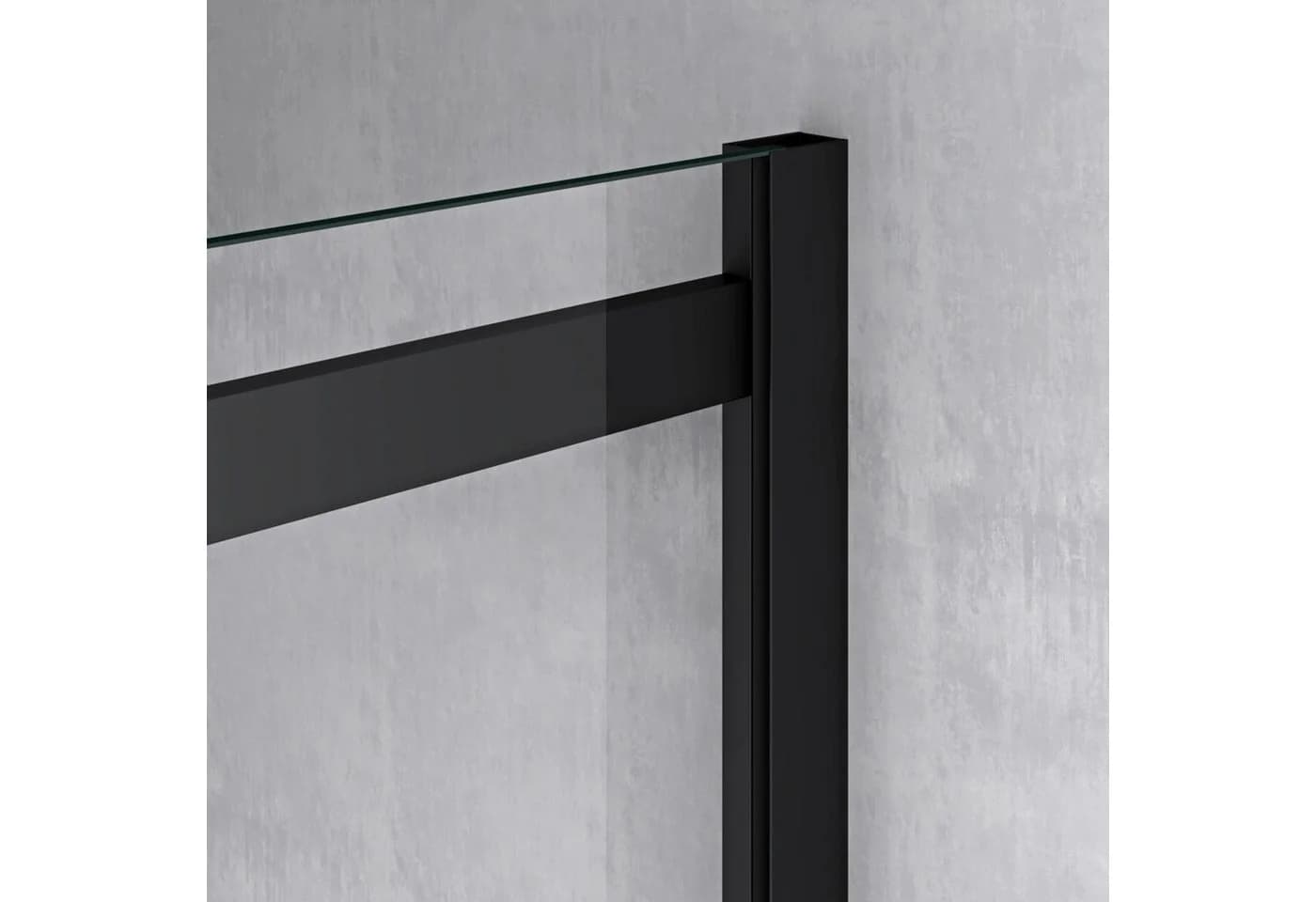Mai & Mai Eckdusche Rav18 Schiebetür 8mm ESG Glas Transparent Schwarz - Bild 4