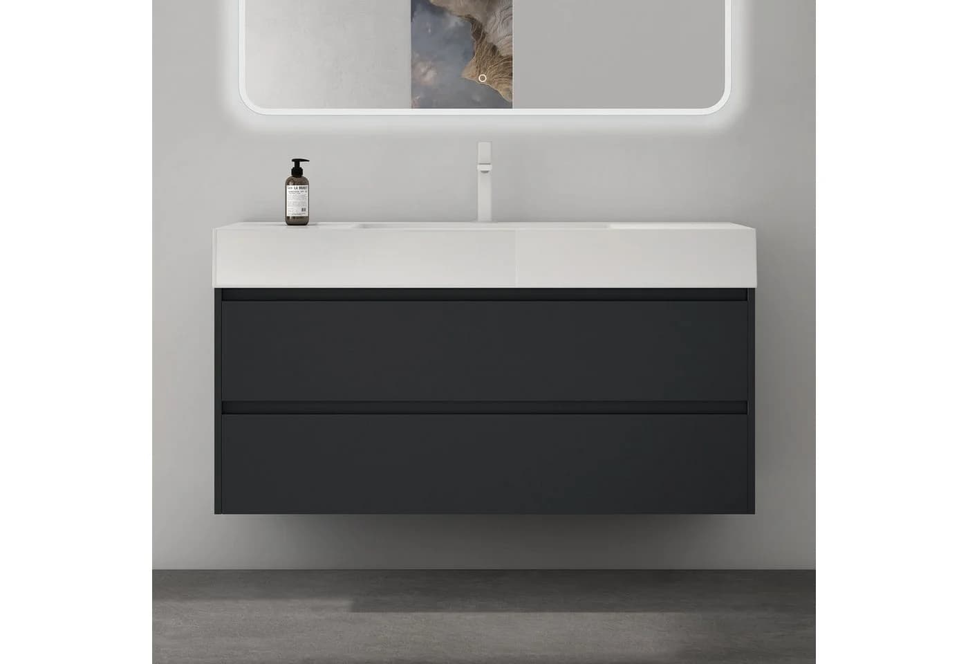 Mai & Mai Badmöbel-Set 120cm Waschbecken Anthrazit