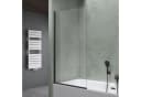 Mai & Mai Badewannenaufsatz Duschwand ESG Glas NANO Schwarz Bild 4