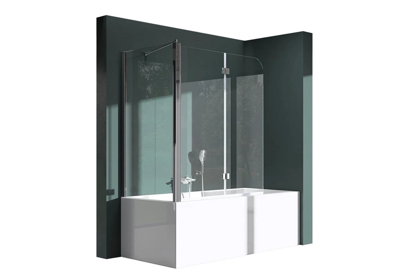 Mai & Mai Badewannenaufsatz Duschwand C113 ESG Glas 6mm NANO - Bild 2