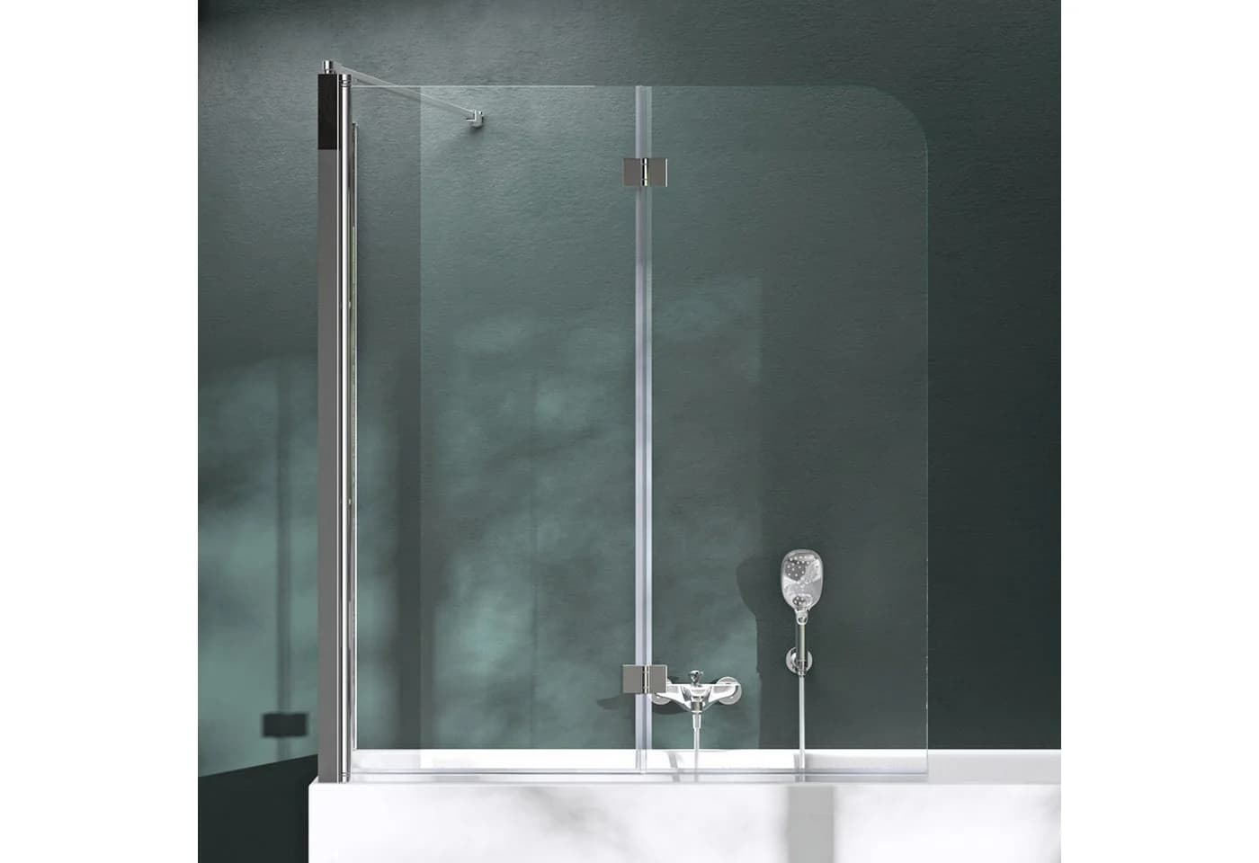 Mai & Mai Badewannenaufsatz Duschwand C113 ESG Glas 6mm NANO - Bild 3