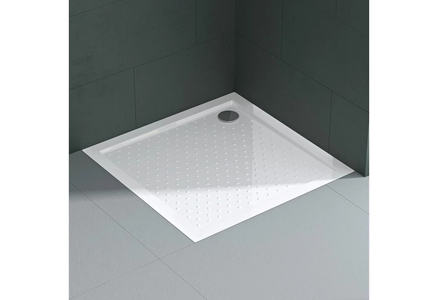 Mai & Mai Duschwanne Lucia01 Quadratisch Weiß Acryl Antirutsch