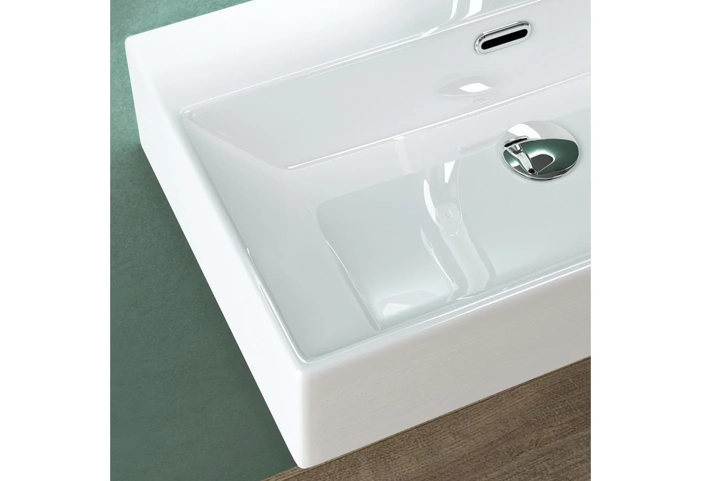 Mai & Mai Aufsatzwaschbecken Keramik Weiß Eckig Modern - Bild 5