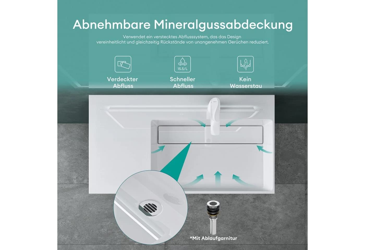 Mai & Mai Aufsatzwaschbecken Mineralguss Gussmarmor Design Waschbecken Col12 - Bild 3