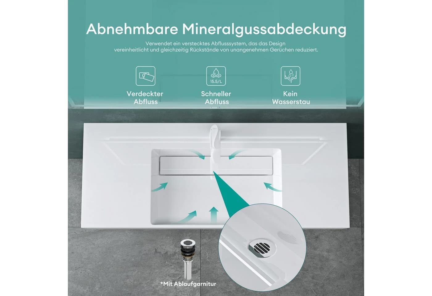 Mai & Mai Aufsatzwaschbecken Col12 Weiß Mineralguss Modern - Bild 3