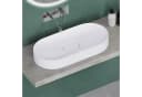 Mai & Mai Aufsatzwaschbecken Col826 Gussmarmor Oval Matt Weiß Bild 1