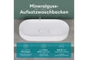 Mai & Mai Aufsatzwaschbecken Col826 Gussmarmor Oval Matt Weiß Bild 3