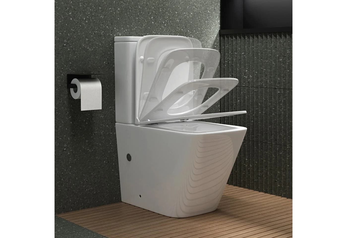 Mai & Mai Tiefspül-WC Spülrandlos Stand WC mit Spülkasten und Soft-Close - Bild 5