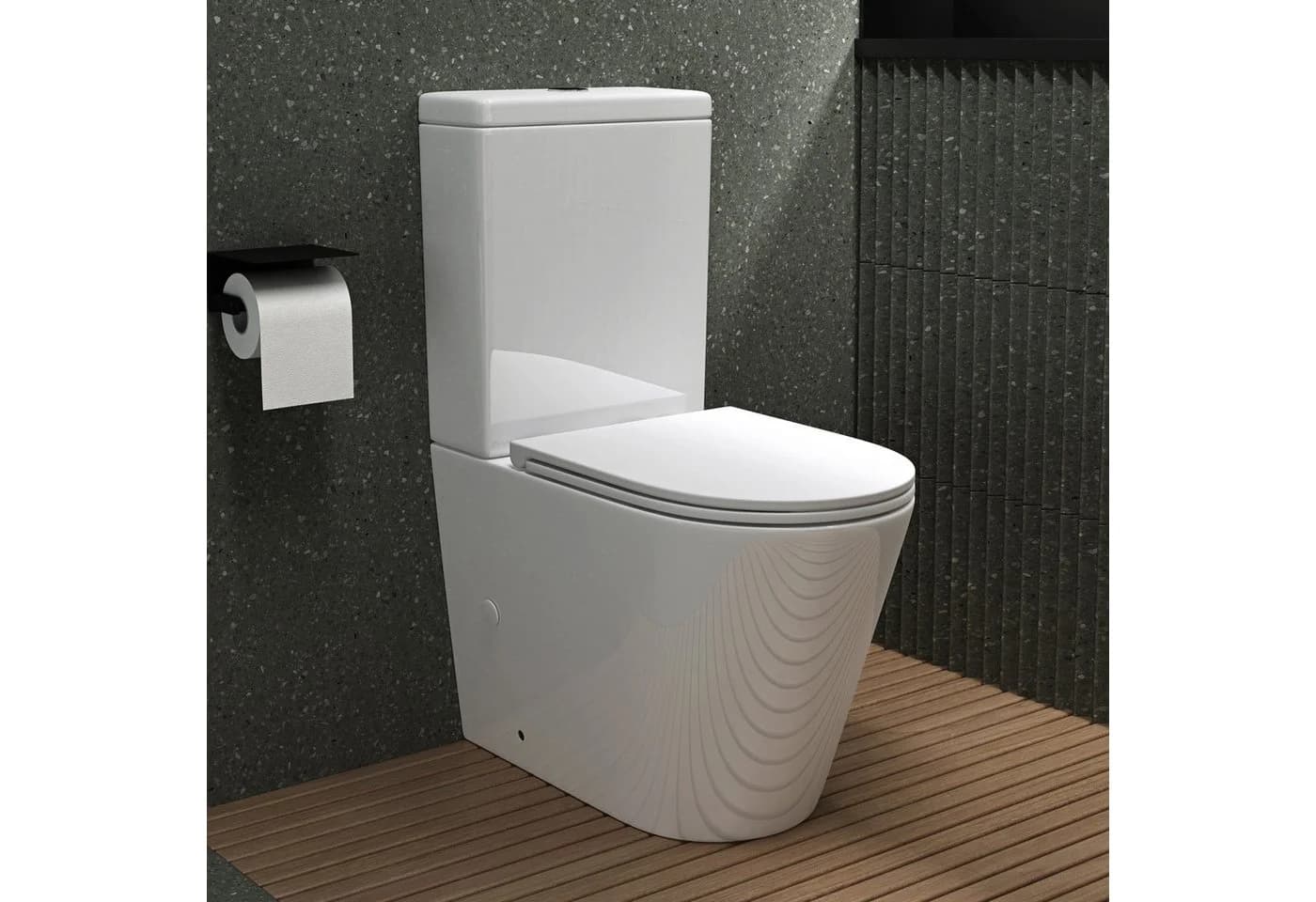 Mai & Mai Stand-WC Spülrandlos Weiß mit Soft-Close