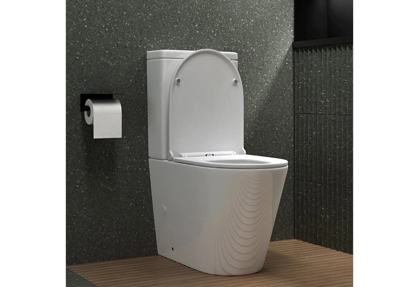 Mai & Mai Stand-WC Spülrandlos Weiß mit Soft-Close - Bild 3