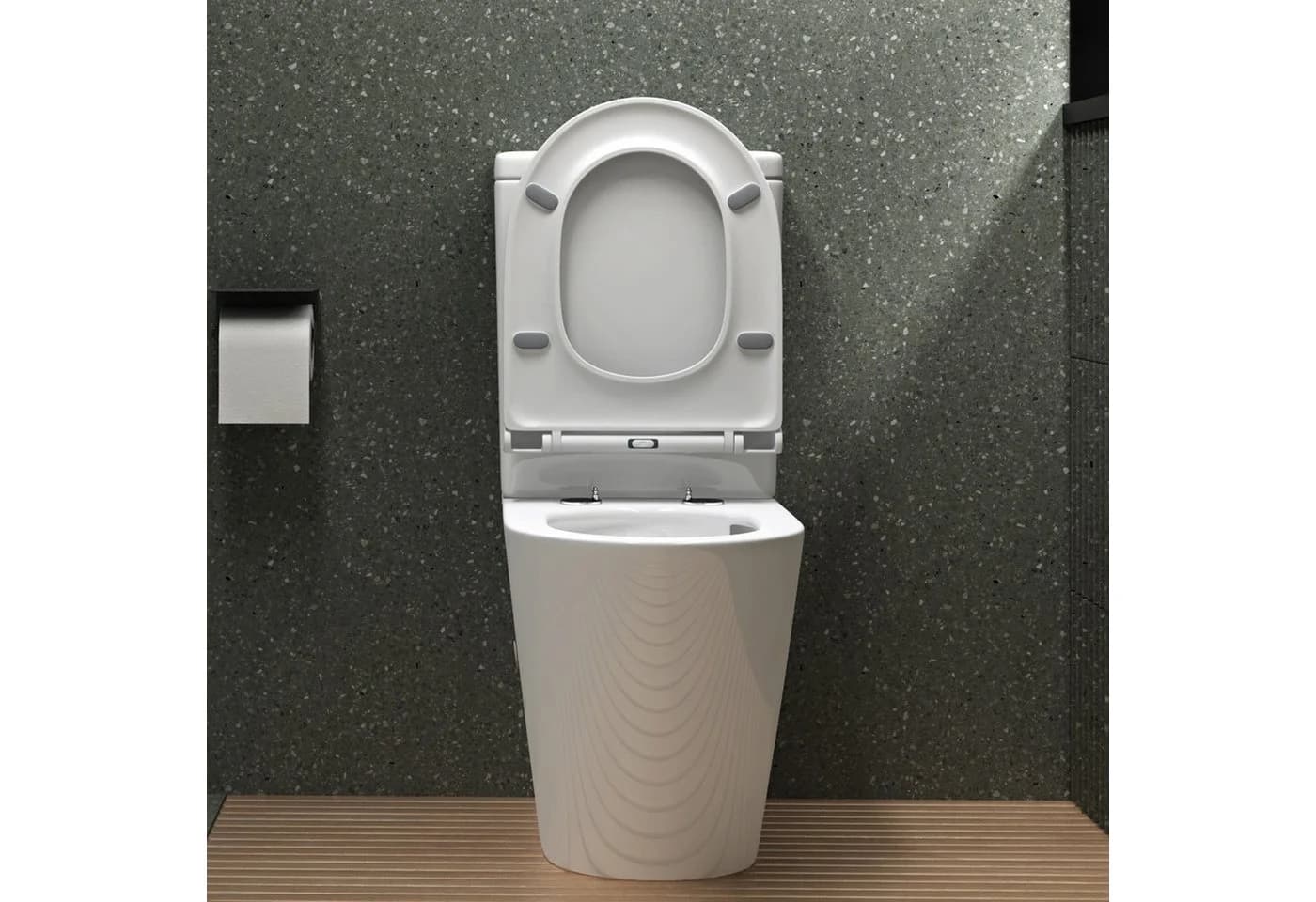 Mai & Mai Stand-WC Spülrandlos Weiß mit Soft-Close - Bild 5