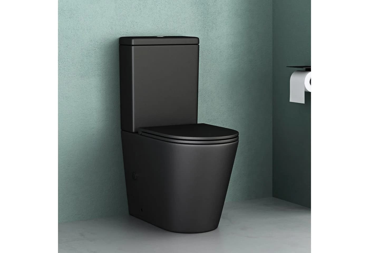 Mai & Mai Stand-WC spülrandlos Schwarz Soft-Close