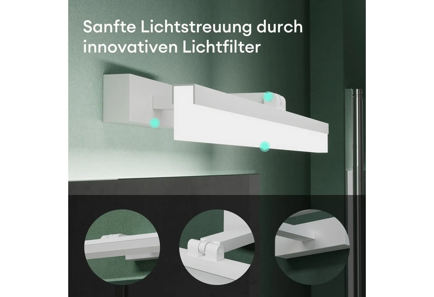 Mai & Mai LED Spiegelleuchte Luxaris 9W 6000K Weiß Drehbar - Bild 3