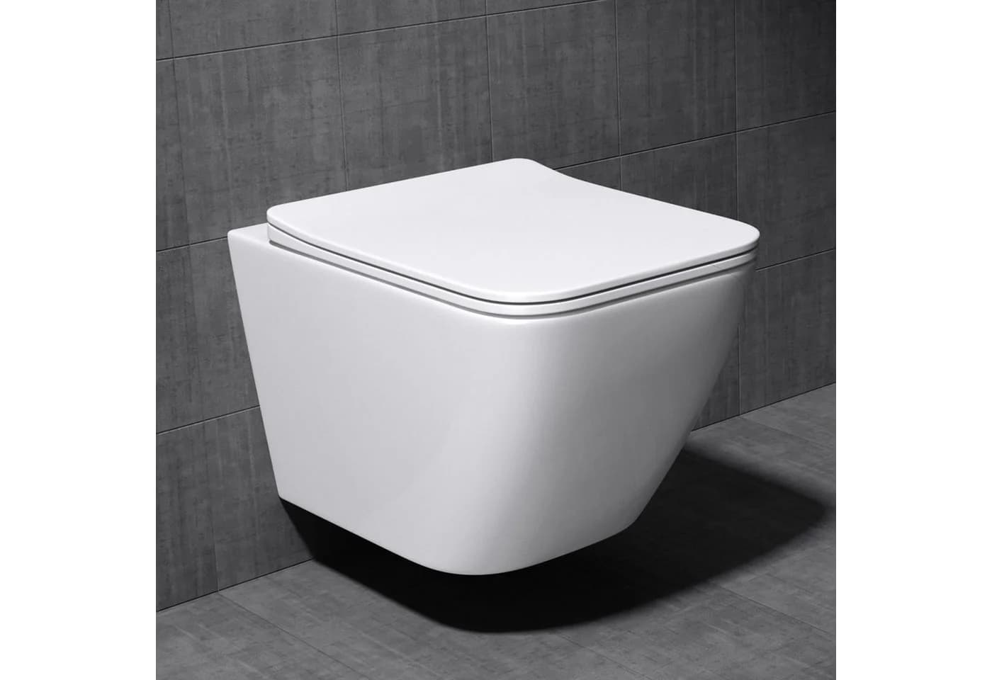 Mai & Mai Hänge-WC spülrandlos mit Softclose-Sitz Weiß