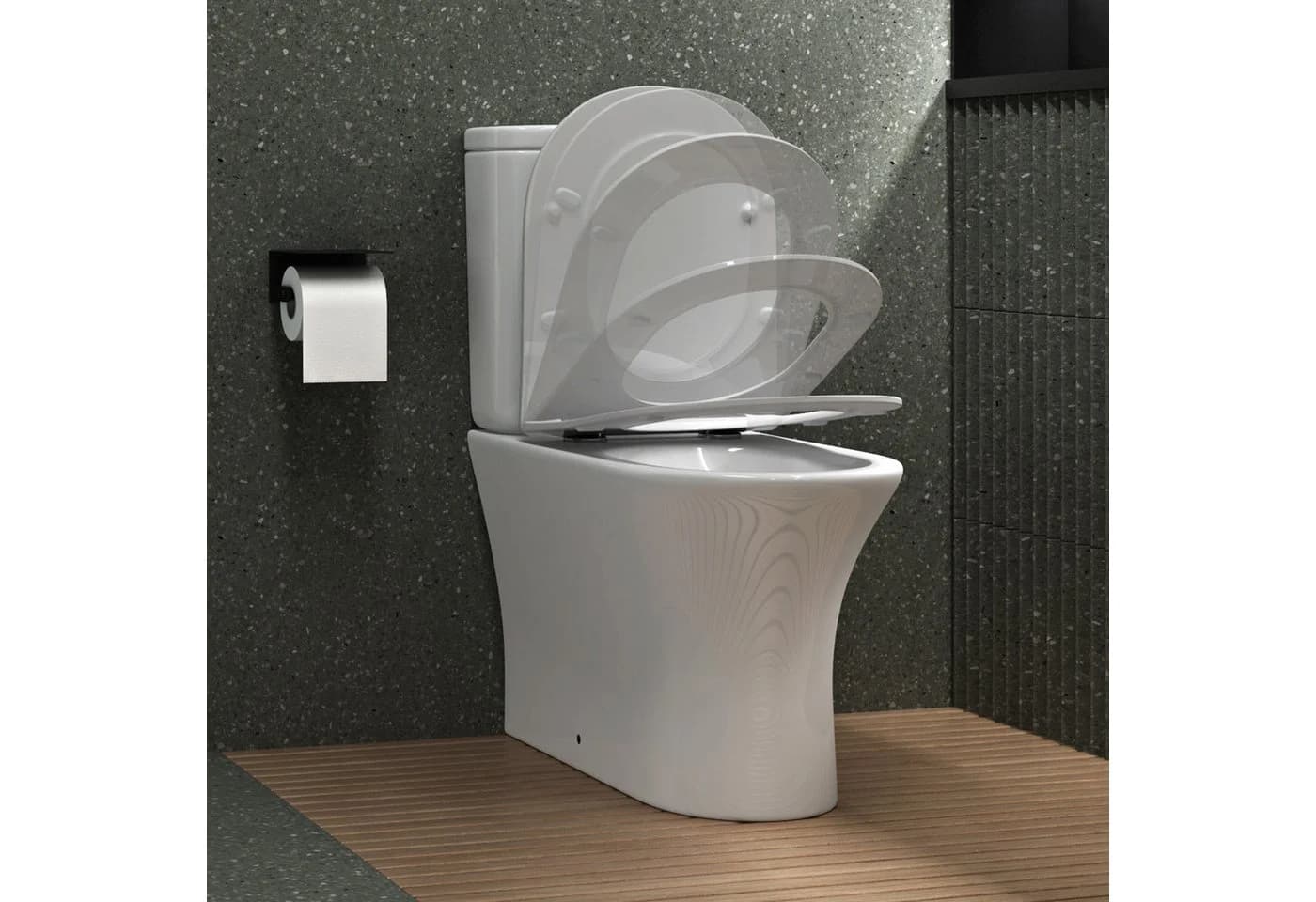 Mai & Mai Stand-WC Spülrandlos mit Soft-Close und Spülkasten Weiß - Bild 3