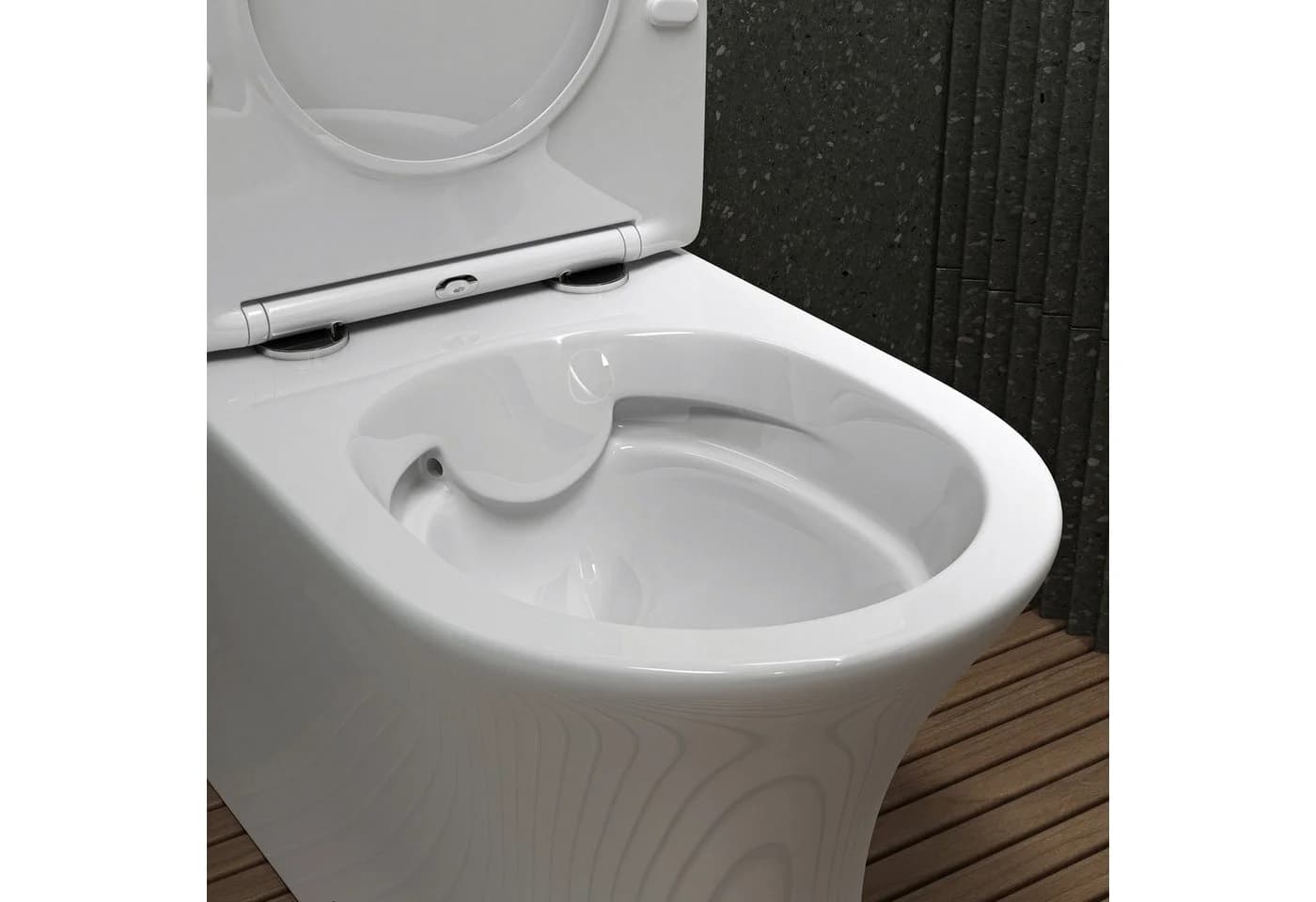 Mai & Mai Stand-WC Spülrandlos mit Soft-Close und Spülkasten Weiß - Bild 5