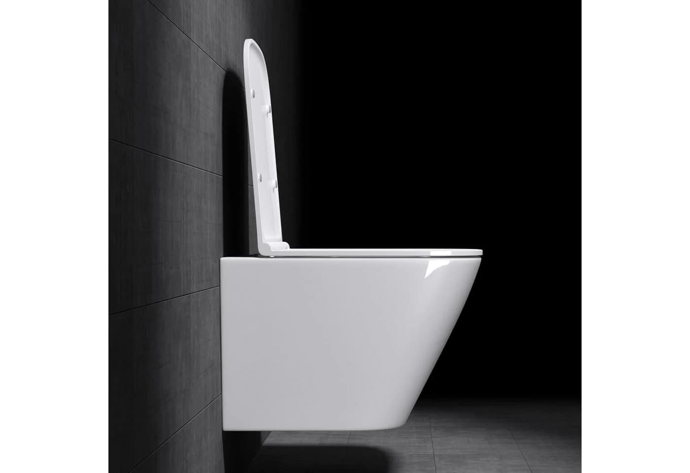 Mai & Mai Hänge-WC spülrandlos mit Softclose-Sitz weiß - Bild 3