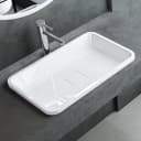 Mai & Mai Einbauwaschbecken Col104 Gussmarmor Weiß Aufsatzwaschbecken Bild 1