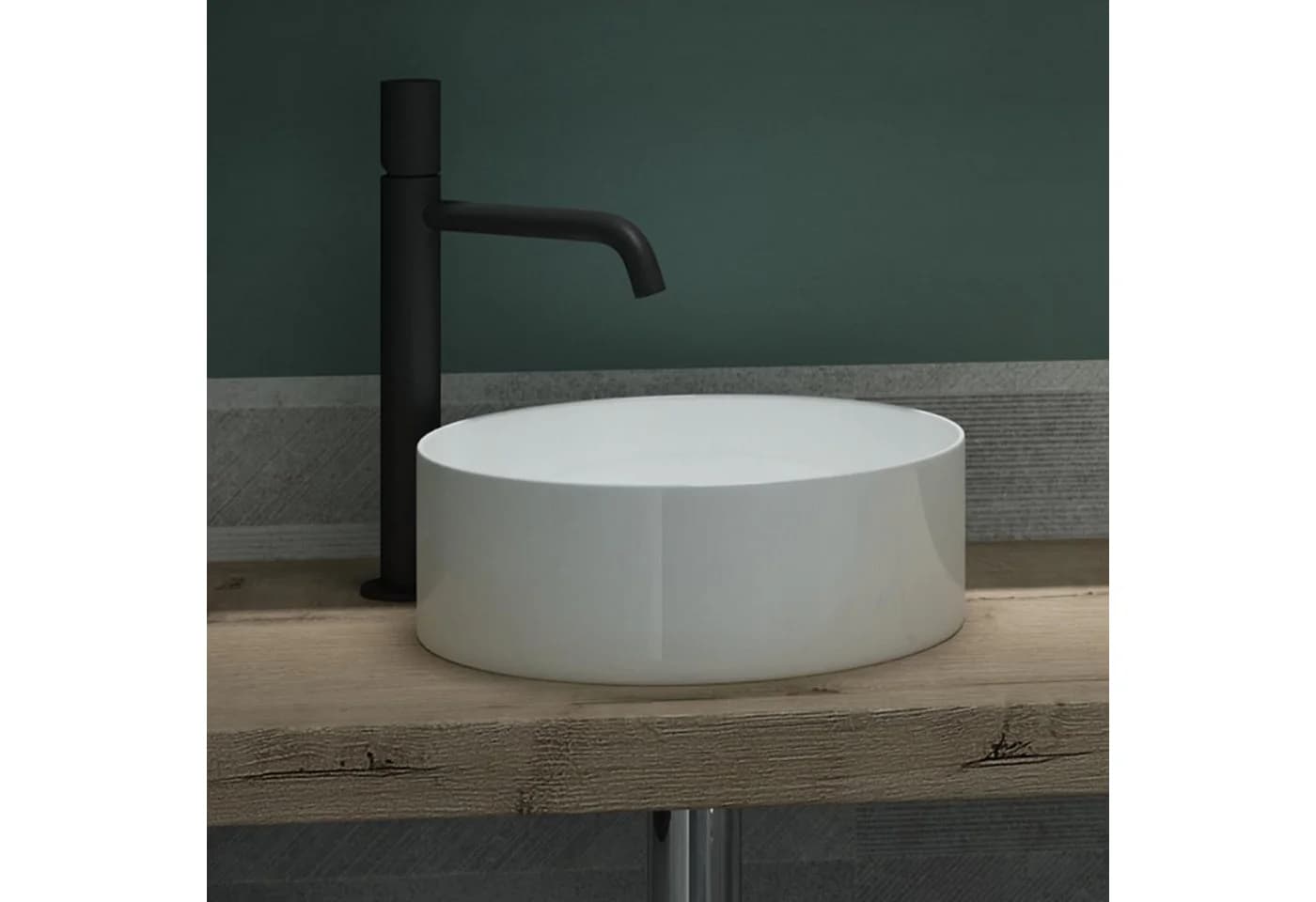 Mai & Mai Aufsatzwaschbecken Keramik Rund Weiß Br203 - Bild 4