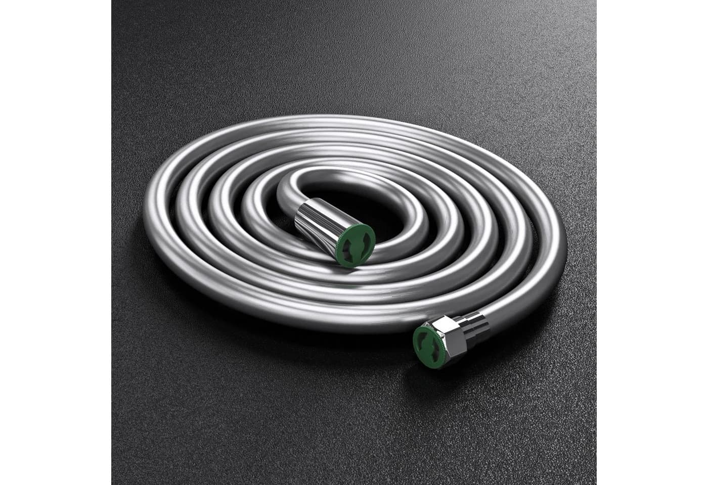 Mai & Mai Brauseschlauch Silber Metall-Optik Knickschutz - Bild 5