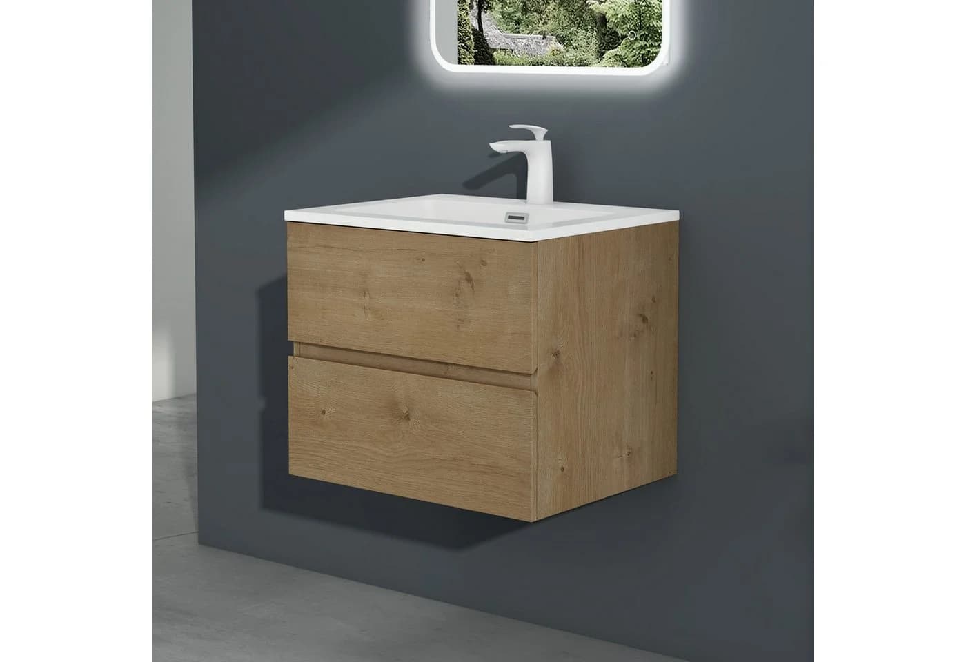 Mai & Mai Badmöbel-Set Aqualis mit Unterschrank und Mineralguss-Waschbecken weiß - Bild 3