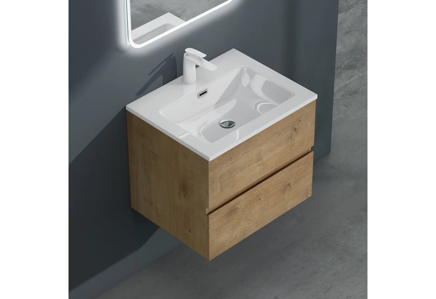 Mai & Mai Badmöbel-Set Aqualis mit Unterschrank und Mineralguss-Waschbecken weiß - Bild 4