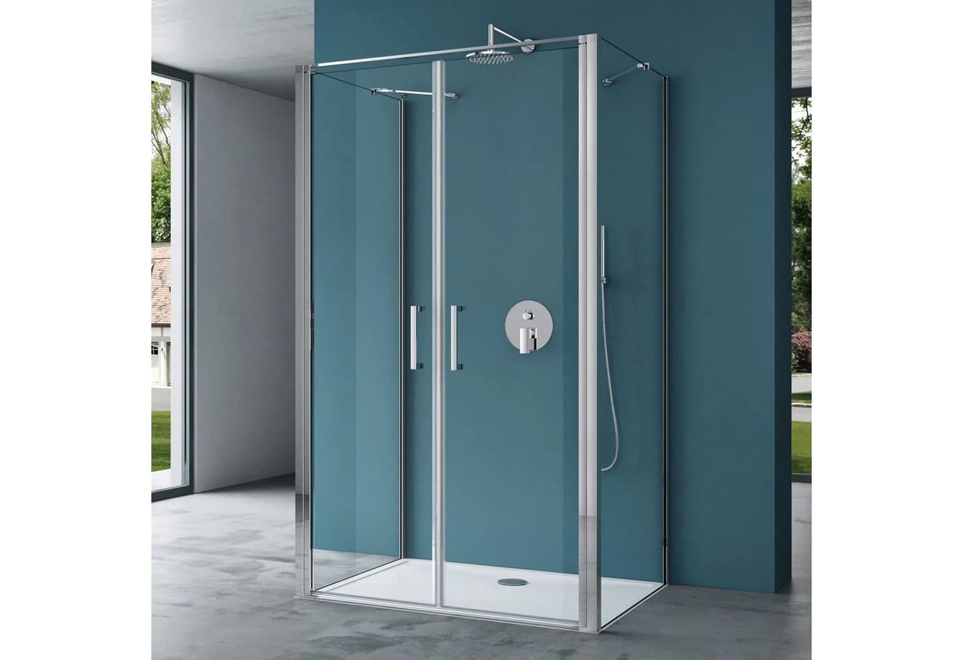 Mai & Mai Grossraumdusche U-Form 8mm ESG Glas Nano-Beschichtung