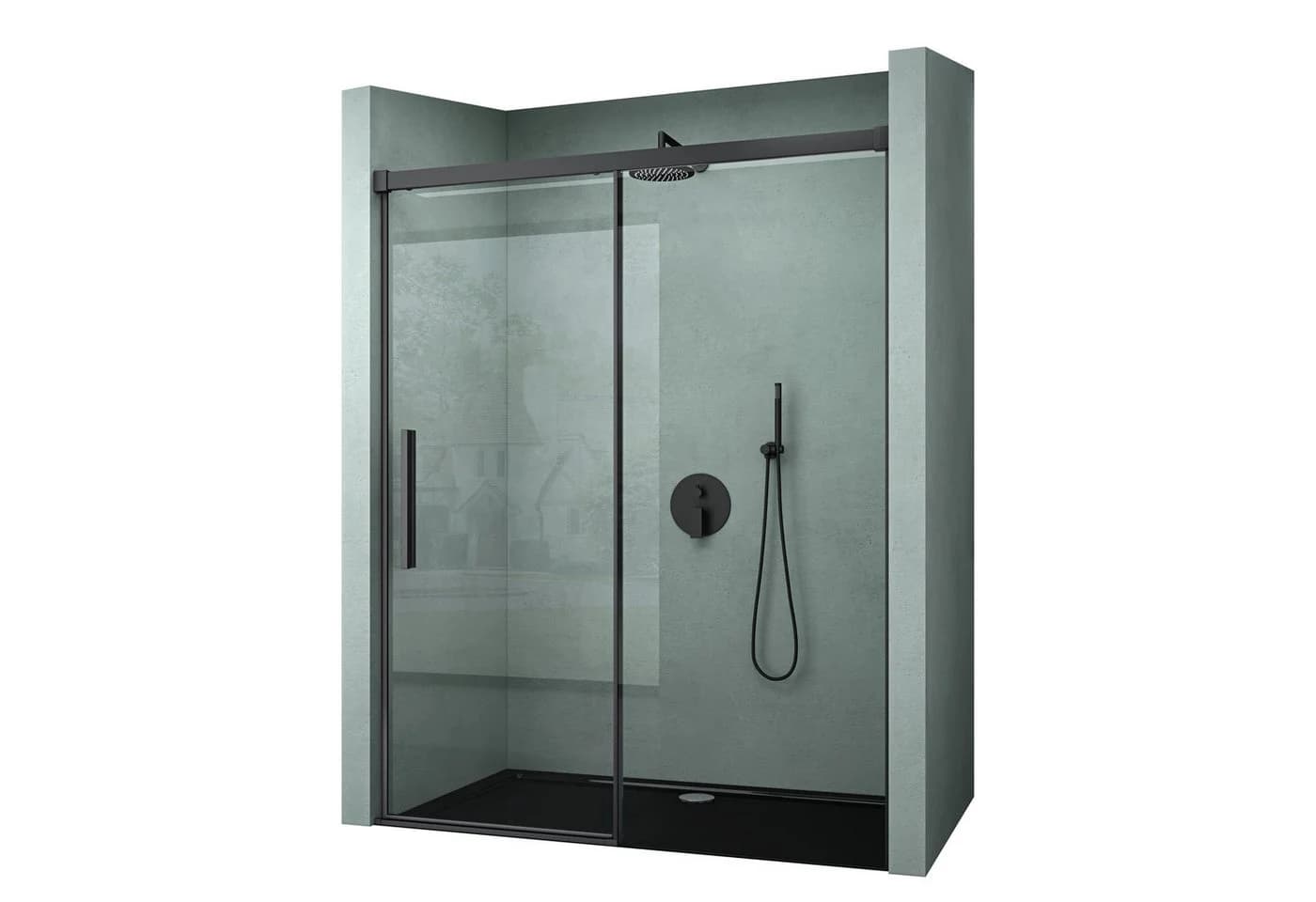Mai & Mai Dusch-Schiebetür Nischentür Teramo12K ESG Glas Chrom - Bild 2