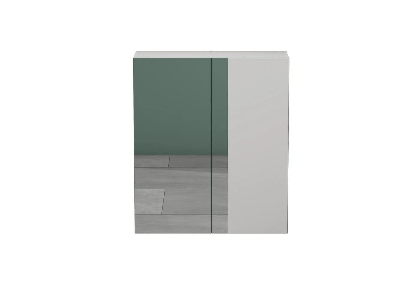 Mai & Mai Spiegelschrank Badezimmerschrank Weiß Matt Hängeschrank - Bild 2