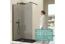 Mai & Mai Duschwand Walk-In Schwarz Profil 8mm ESG Glas Bild 1