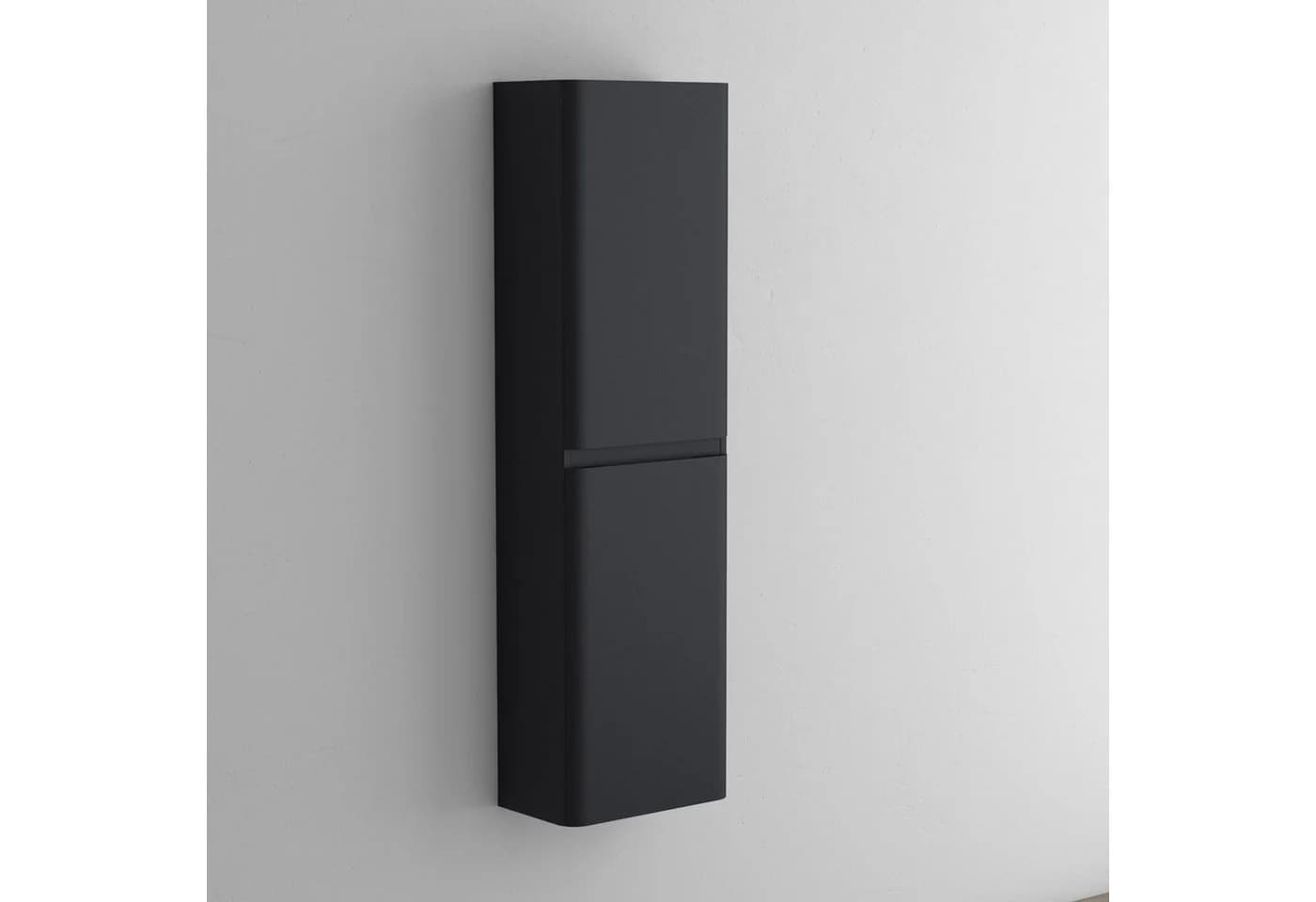 Mai & Mai Seitenschrank Badmöbel Badschrank Hängeschrank Badezimmer Lucca Matt Schwarz - Bild 3