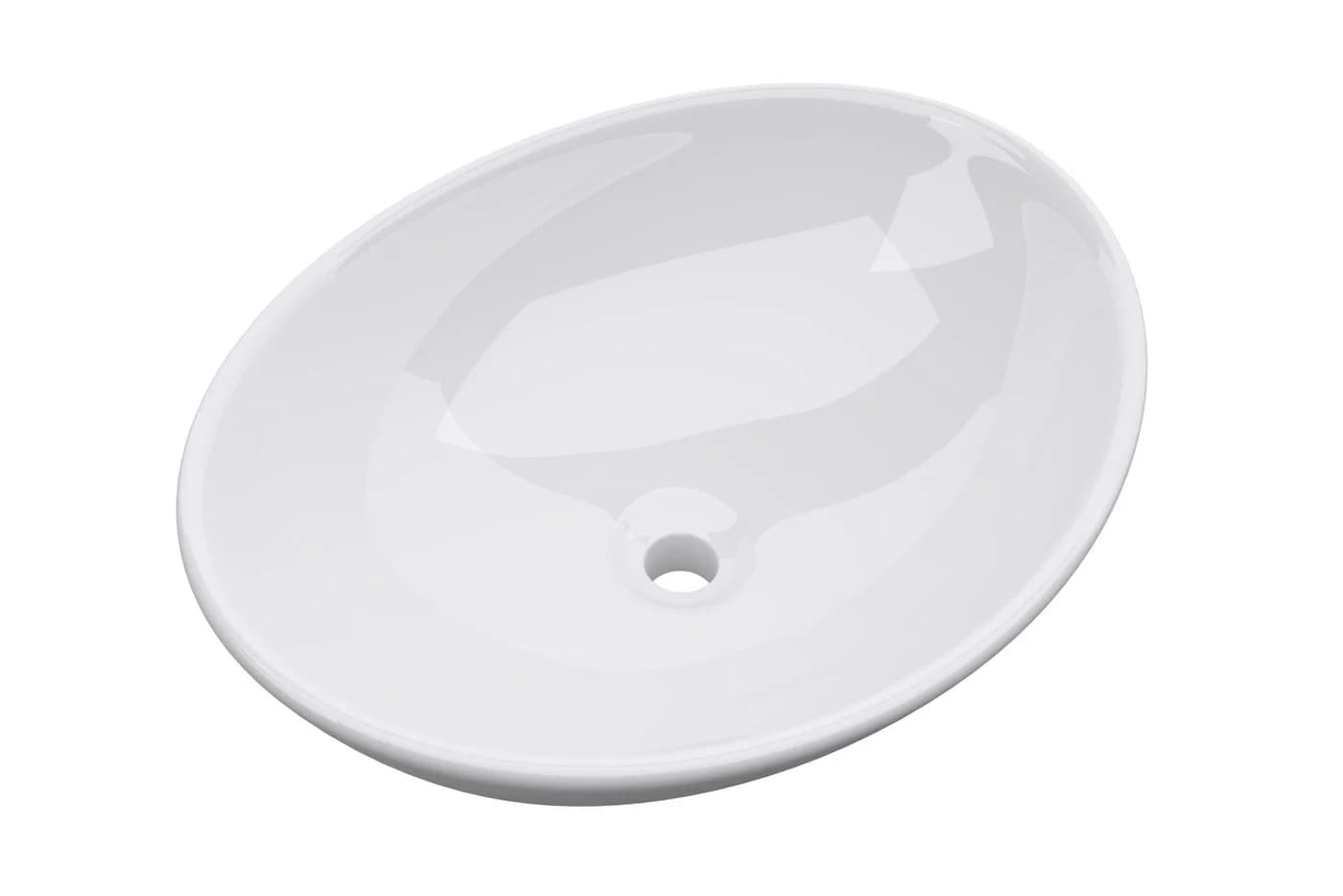 Mai & Mai Aufsatzwaschbecken Keramik Oval Weiß Br205 - Bild 2