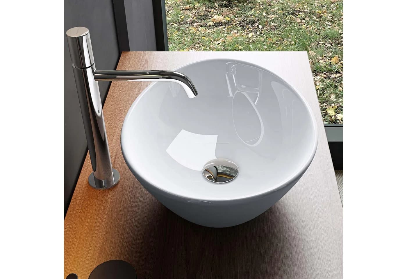Mai & Mai Aufsatzwaschbecken Keramik Oval Weiß Br205 - Bild 3